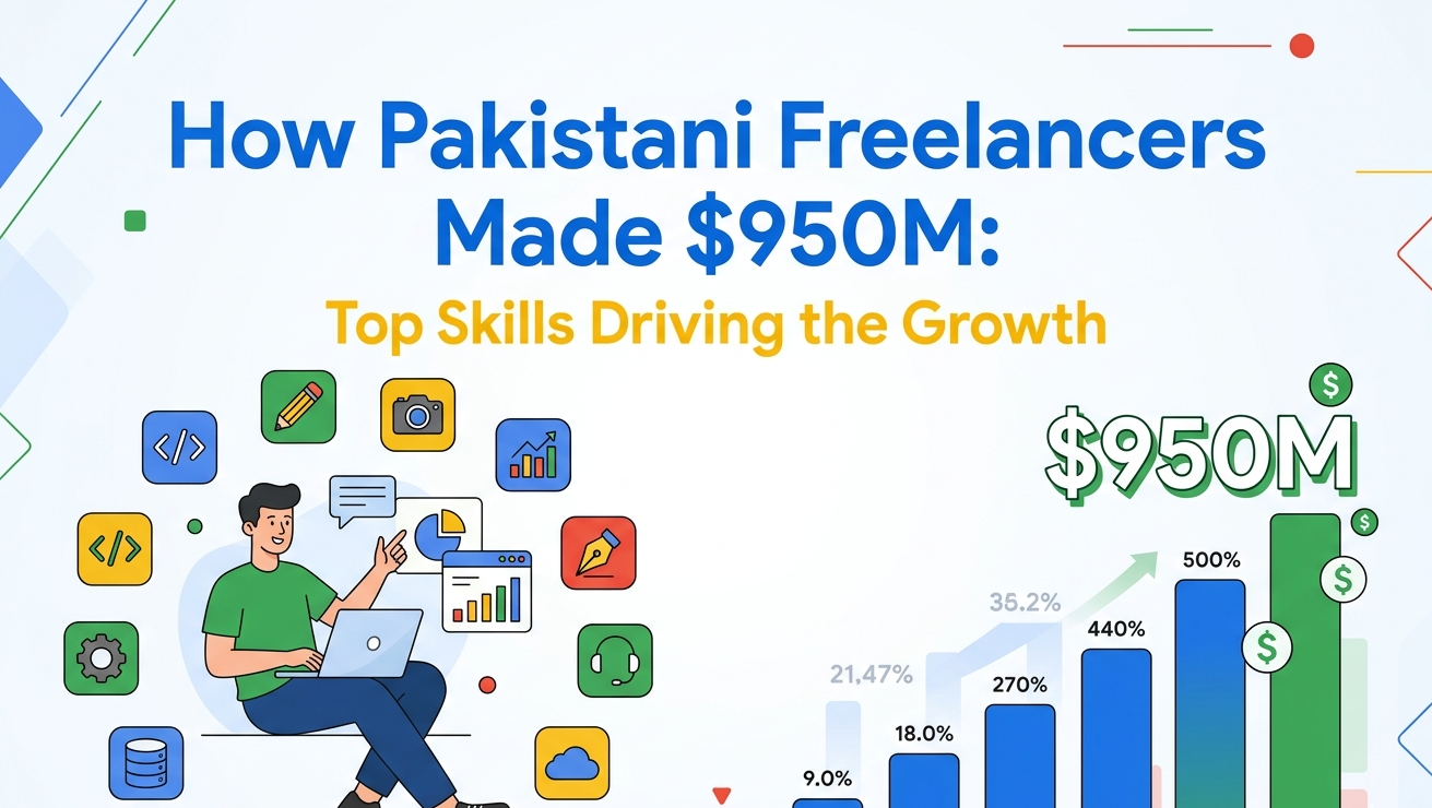 How Pakistani Freelancers Made $950M: Top Skills Driving the Growth.